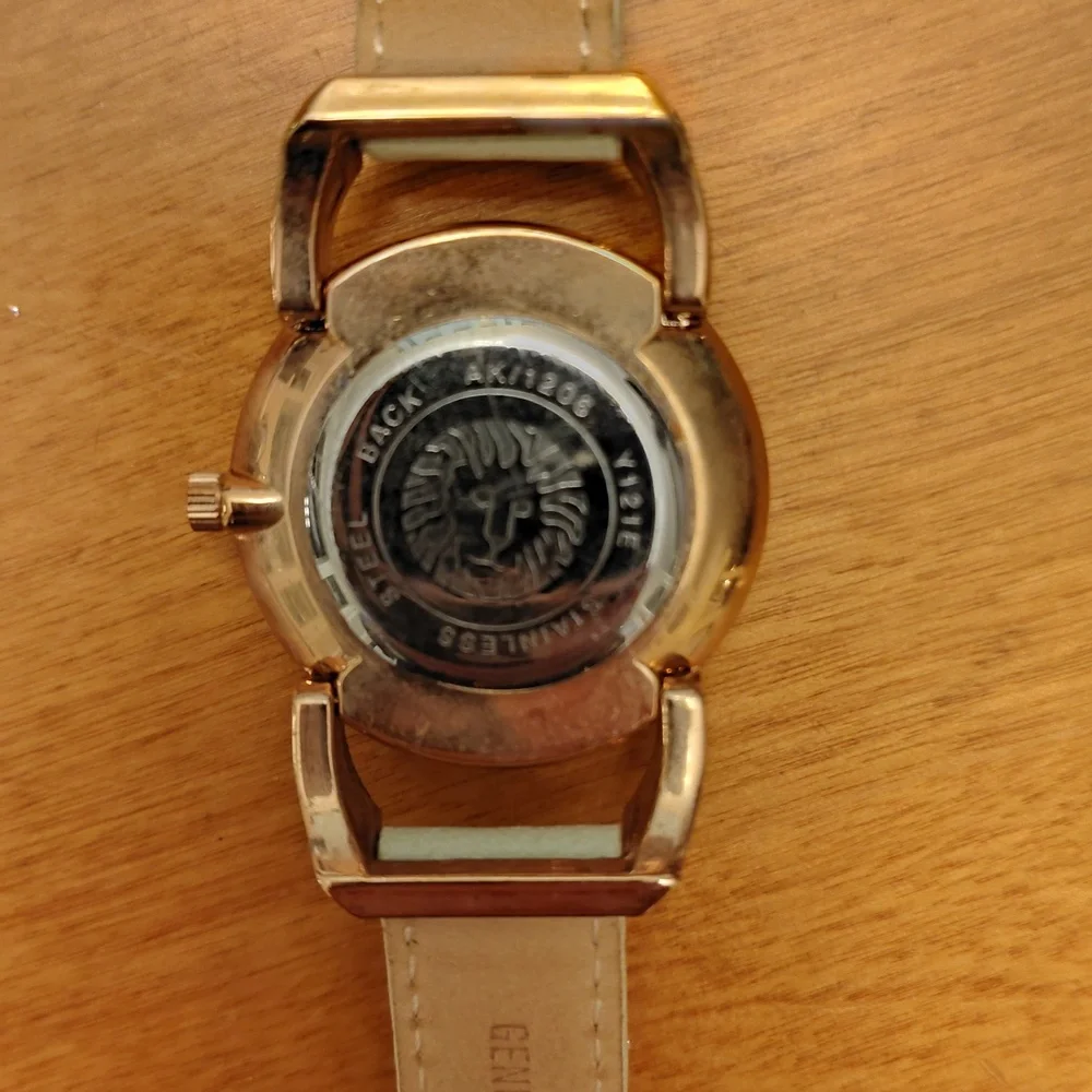 Anne Klein Gold Case with pale mint green Strap